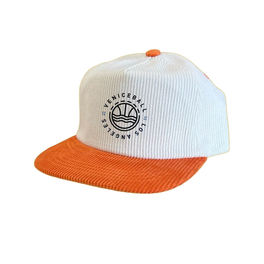 Veniceball Corduroy Hat (Orange/Creme)